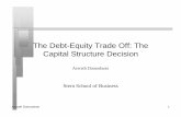 The Debt-Equity Trade Off: The Capital Structure Decision