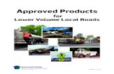 Approved Products for Lower Volume Local Roads