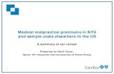 Medical malpractice premiums in NYS and sample costs elsewhere ...