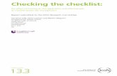 Checking the checklist - part 1 of 4