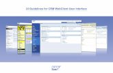 UI Guidelines for SAP CRM WebClient User Interface