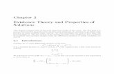 Chapter 2 Existence Theory and Properties of Solutions