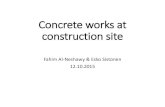 Concrete works at construction site