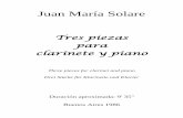 Tres piezas para clarinete y piano - CLARIPERU