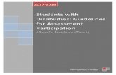 Students with Disabilities: Guidelines for Assessment Participation