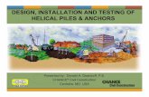 design, installation and testing of helical piles & anchors
