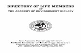 Directory of Life Members of The Academy of Environment Biology