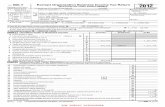 2012 Annual Tax Return, Form 990-T