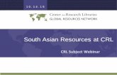 South Asian Resources at CRL