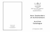 New Zealanders of Achievement Auction Catalogue
