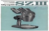 Olympus SZ-III Stereoscopic Zoom Microscope instructions