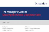 Integrigy OAUG The Manager's Guide to Securing the Oracle E ...