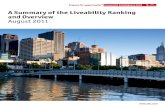 A Summary of the Liveability Ranking and Overview August 2011