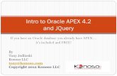 Intro to Oracle APEX 4.1 and JQuery