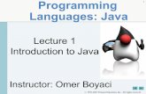 Programming Languages: Java