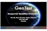 Geoportal Usability Evaluation Geoportal Usability Evaluation