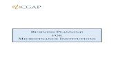 Business Planning for Microfinance Institutions - CGAP