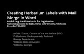 Creaqng Herbarium Labels with Mail Merge in Word