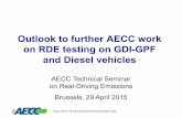 Outlook to further AECC work on RDE testing on GDI-GPF and ...