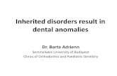 Inherited disorders result in dental anomalies