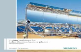 Steam turbines for solar thermal power plants