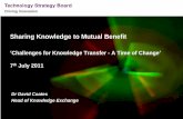 Keynote - Sharing Knowledge to Mutual Benefit