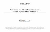 DRAFT Grade 4 Mathematics Item Specifications - FSA