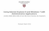 Using Internet Explorer 8 and Windows 7 with Administrative ...