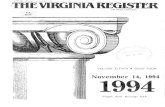 Virginia Register of Regulations Vol. 11 Iss. 4