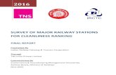 survey of major railway stations for cleanliness ranking