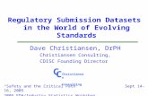 Analysis Datasets in FDA Submissions 1. A History Lesson