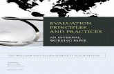 EVALUATION PRINCIPLES AND PRACTICES