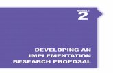 DEVELOPING AN IMPLEMENTATION RESEARCH PROPOSAL