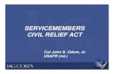 Servicemembers Civil Relief Act ~ Col. John S. Odom, Jr., USAFR