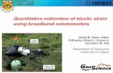 Quantitative estimation of elastic strain using broadband seismometers