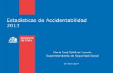 Estadísticas de Accidentabilidad (2013).