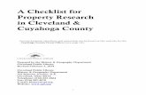 A Checklist for Property Research in Cleveland & Cuyahoga County