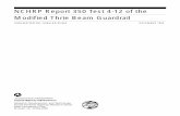 NCHRP Report 350 Test 4-12 of the Modified Thrie Beam Guardrail