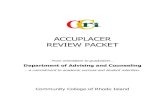 ACCUPLACER REVIEW PACKET