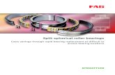 Split spherical roller bearings