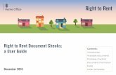 Right to Rent Document Checks: a User Guide