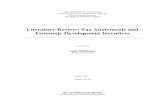 Literature Review: Tax Abatements and Economic Development ...