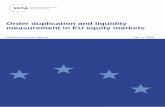 Economic Report on order duplication and liquidity measurement in ...