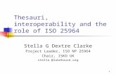 Thesauri, interoperability and the role of ISO 25964