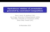 Equivalences relations of permutations generated by constrained ...