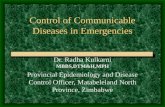 Control of Communicable Diseases in Emergencies