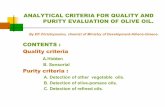 Limits for olive oils