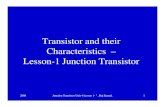Transistor and their Characteristics – Lesson-1 Junction Transistor