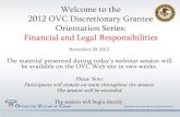 Presentation file for Financial and Legal Responsibilities webinar