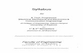 Syllabus for 1st and 2nd Semester of BTech program-2014